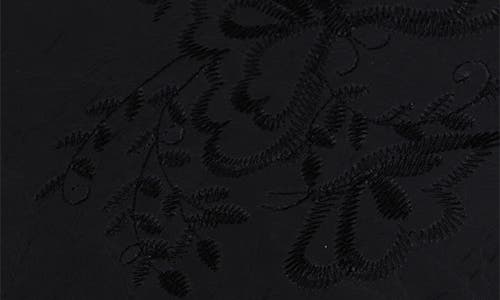 J&v Textiles J And V Textiles Embroidered Padded Soft Round Toilet Seat In Black