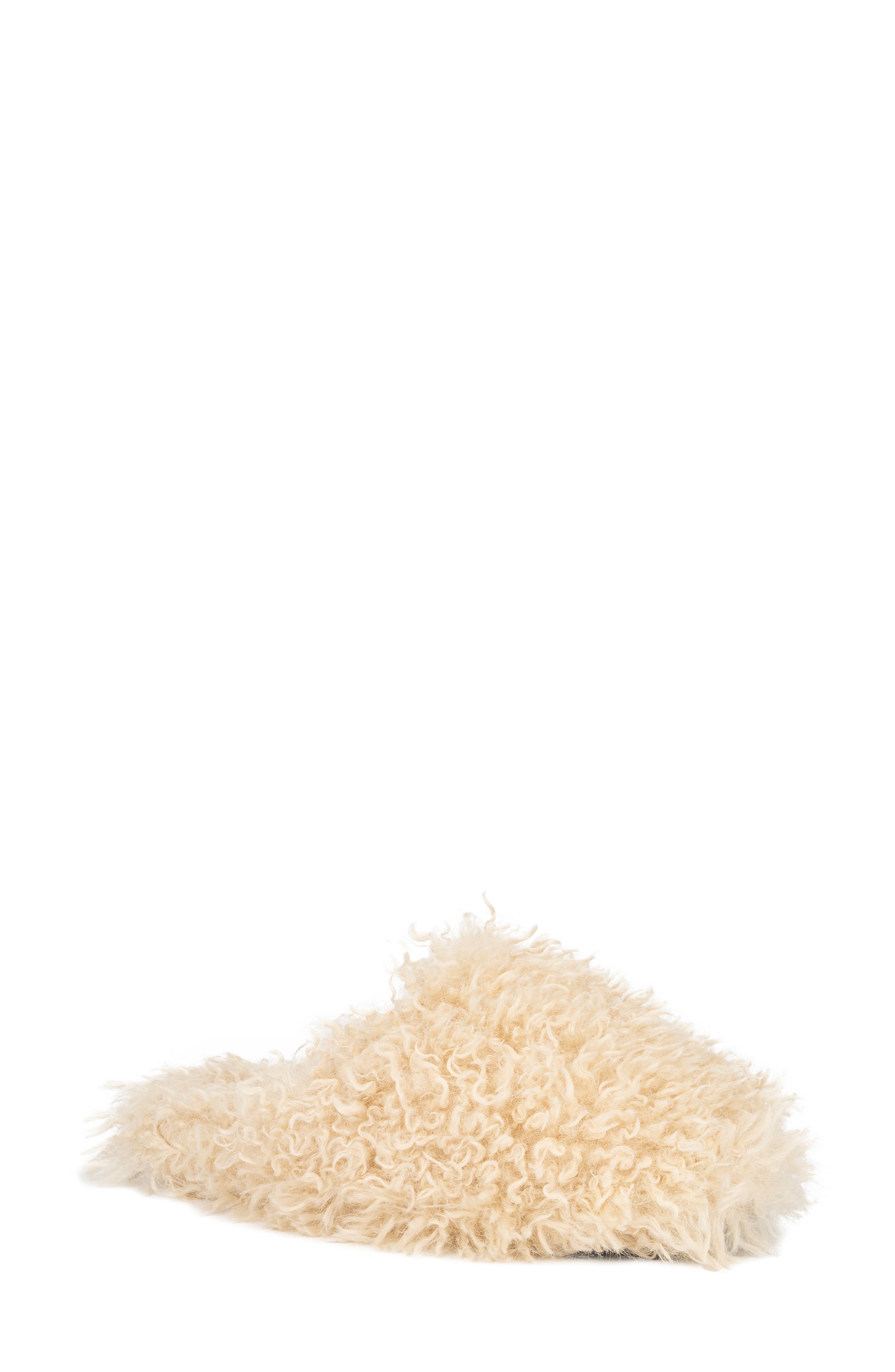 OLIVIA MILLER Shaggy Faux Fur Slipper, Main, color, 