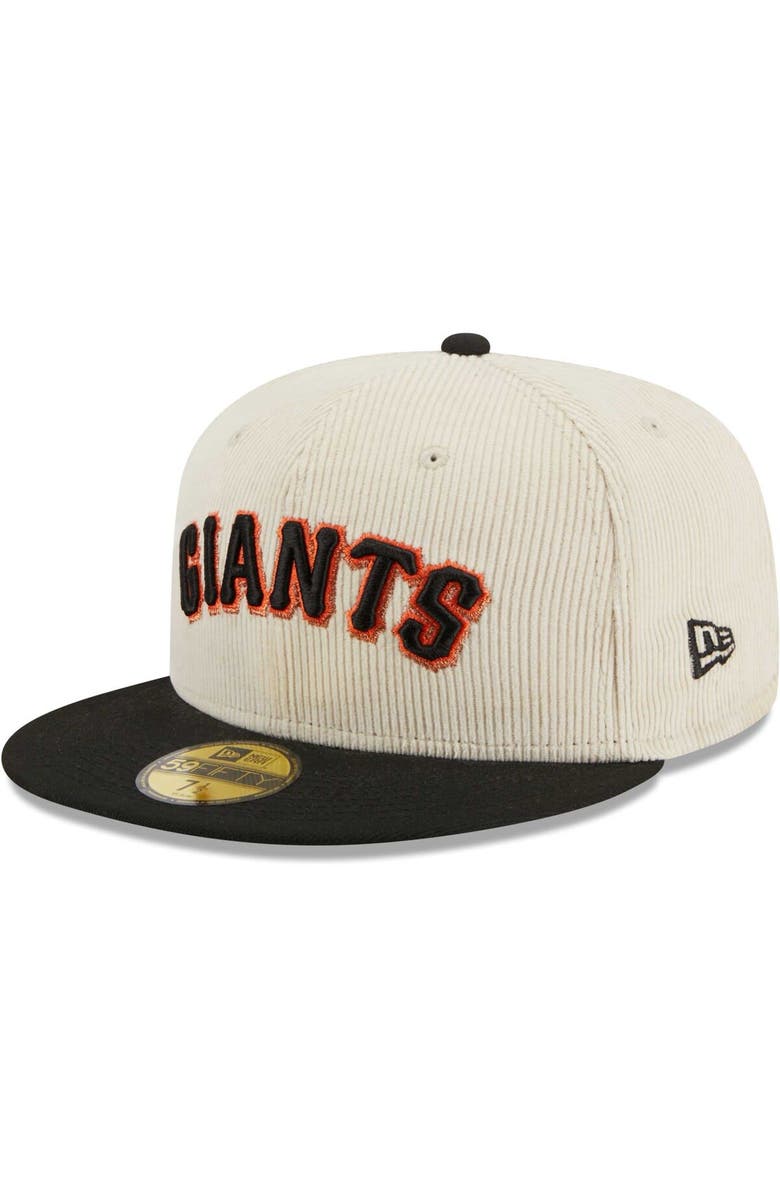 New Era Men's New Era White San Francisco Giants Corduroy Classic 59FIFTY Fitted Hat, Alternate, color,
