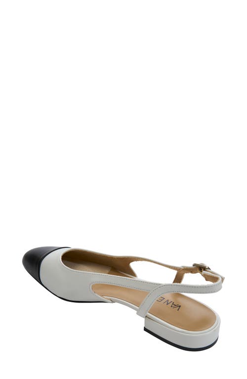 Vaneli Tisha Cap Toe Slingback Flat In White