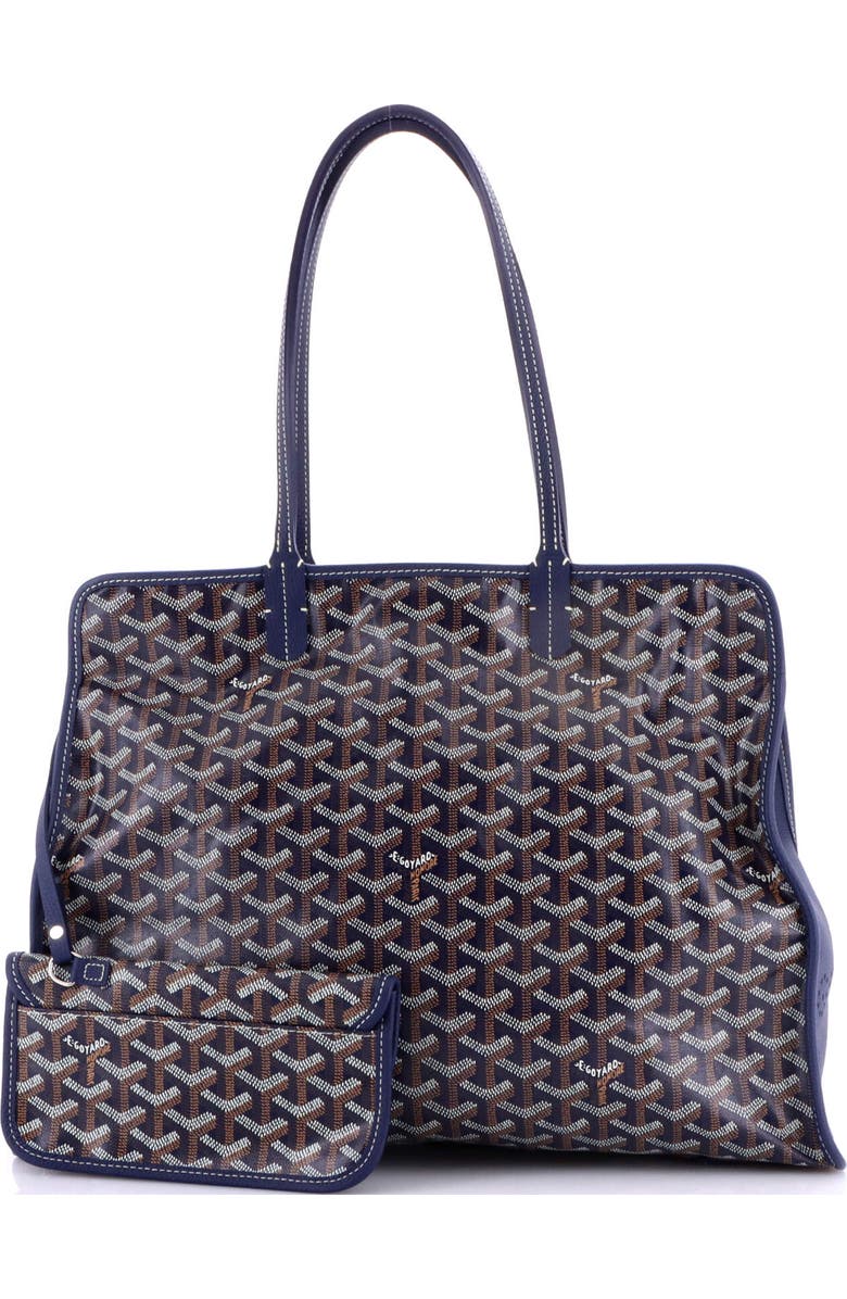 Pre-Owned Goyard Hardy Pet Carrier Coated Canvas PM, Alternate, color, Blue