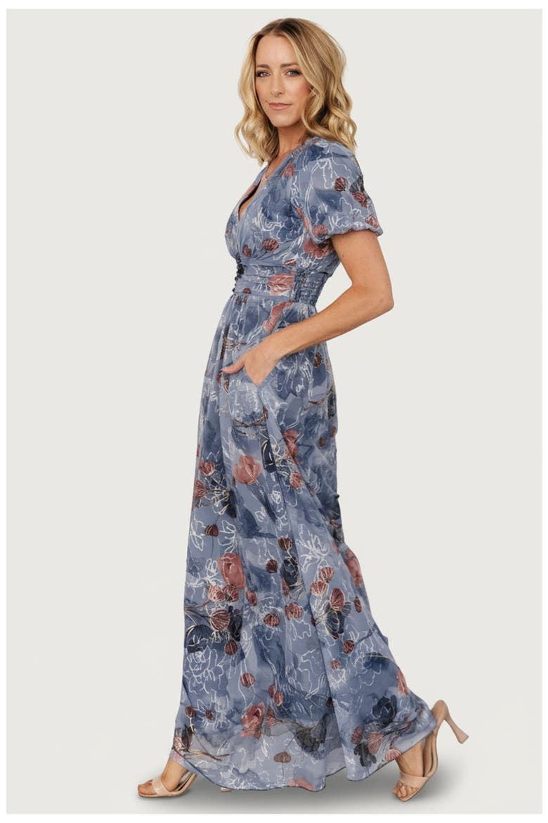 Ardley Maxi Dress, Alternate, color, Slate Print