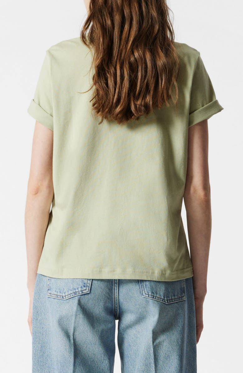 & Other Stories Lilly Crewneck T-Shirt, Alternate, color, Green Dusty Light