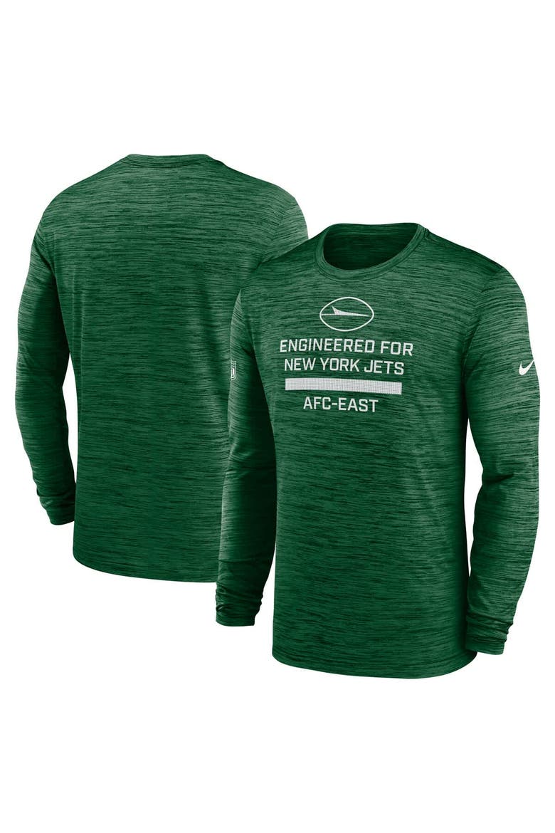 Men's Nike Green New York Jets Sideline Velocity Performance Long Sleeve T-Shirt, Main, color, Green