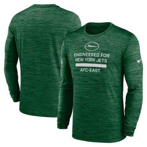 Men's Nike Green New York Jets Sideline Velocity Performance Long Sleeve T-Shirt