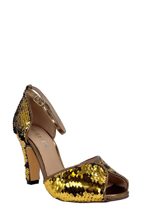 Lola Metallic Ankle Strap Sandal (Women)