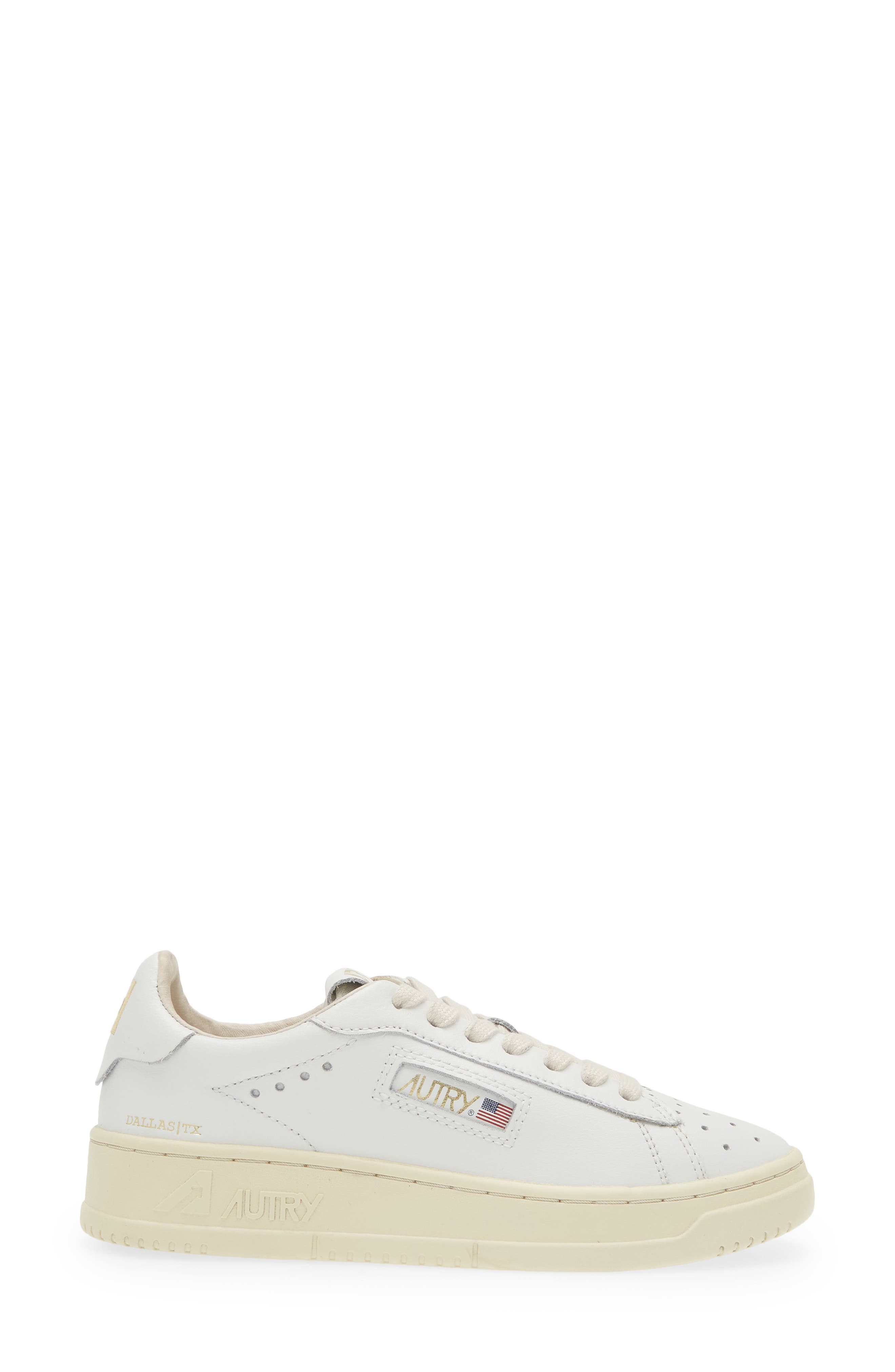 AUTRY Dallas Low Top Sneaker, Alternate, color, Wht/Plat