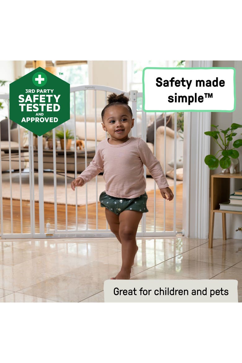 Extra Tall & Wide Safety Pet and Baby Gate, Alternate, color, WHITE