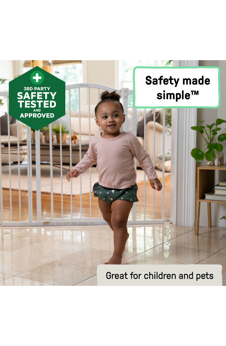 INGENUITY Extra Tall & Wide Safety Pet and Baby Gate, Alternate, color, White