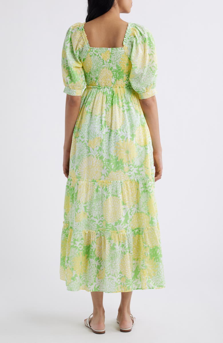 Lilly Pulitzer<sup>®</sup> Hadly Floral Print Smocked Dress, Alternate, color, Crocodile Green Mumbo Jumbo