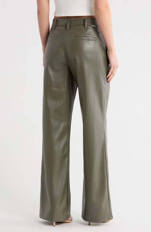 Mother The Sk8er Prep Sneak Faux Leather Pants In Green