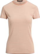 Lauren Ralph Lauren Refined Stripe Stretch Cotton Top