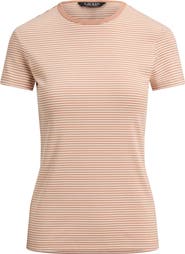 Lauren Ralph Lauren Refined Stripe Stretch Cotton Top