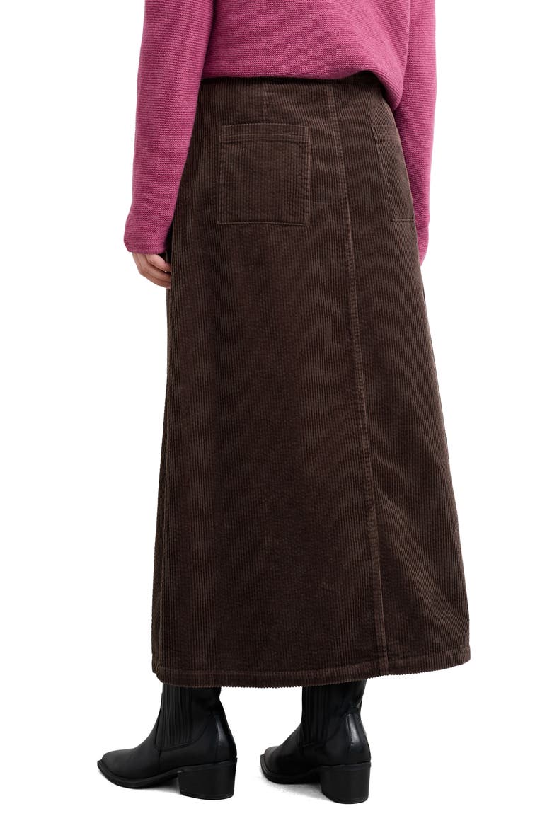 Window Wren Organic Cotton Corduroy Midi Skirt, Alternate, color, BURNT WOOD