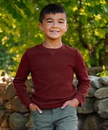 Lands' End Boys Long Sleeve Waffle Thermal Shirt