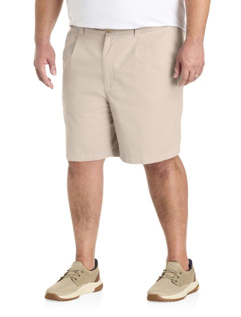 Big & Tall Waist-Relaxer Pleated Shorts
