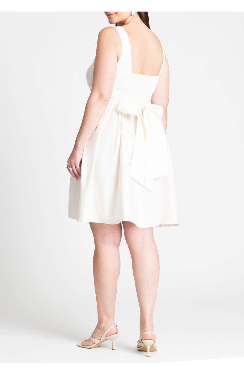 ELOQUII Bow Back Mini Dress, Alternate, color, Sugar Swizzle