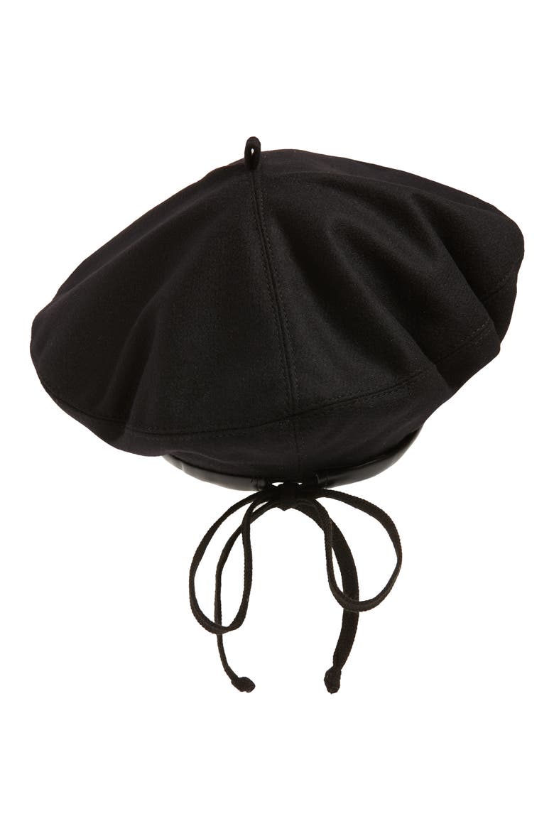 Kate Wool Beret, Alternate, color, BLACK