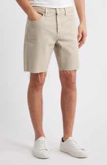 FRAME Raw Hem Relaxed Denim Shorts