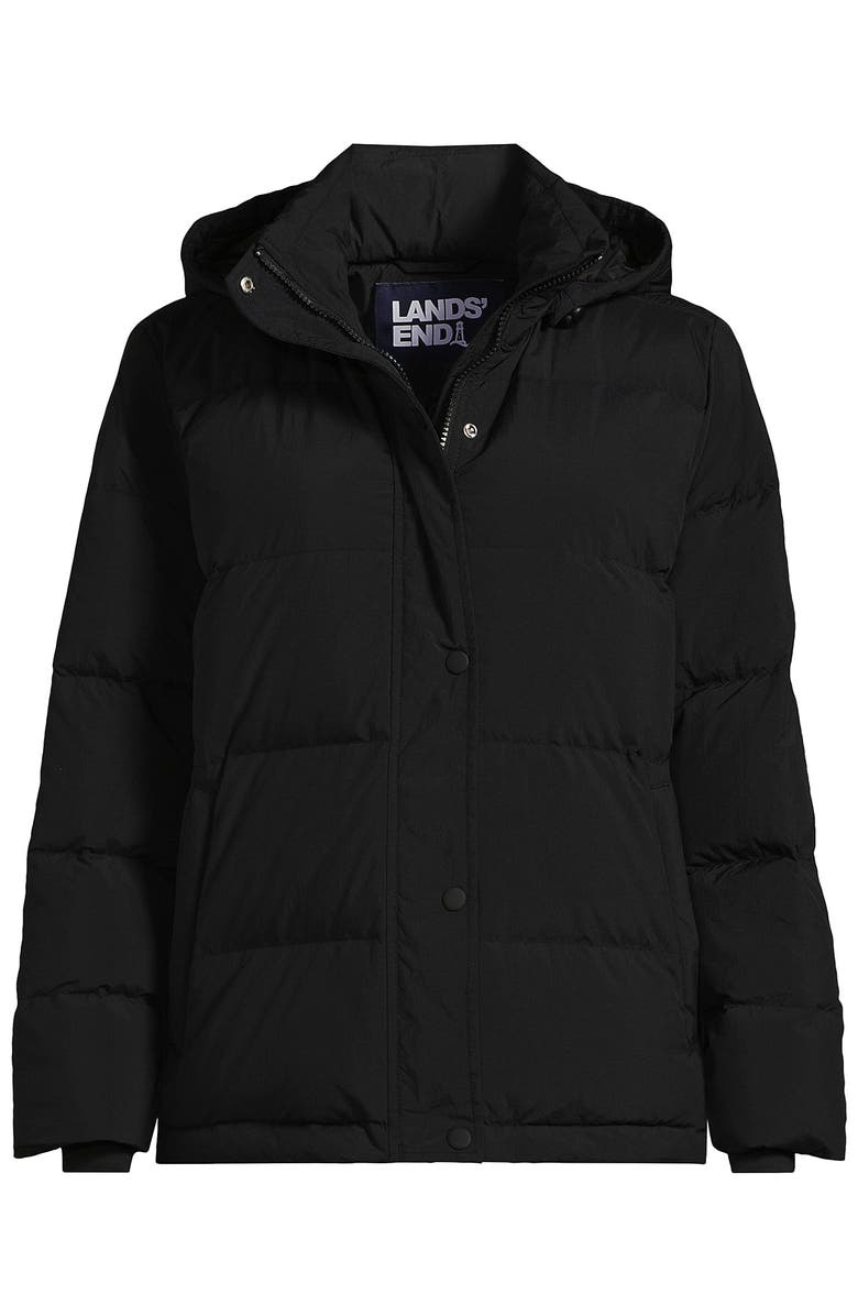 Lands' End Wide Channel 600 Down Puffer Jacket, Alternate, color, Black