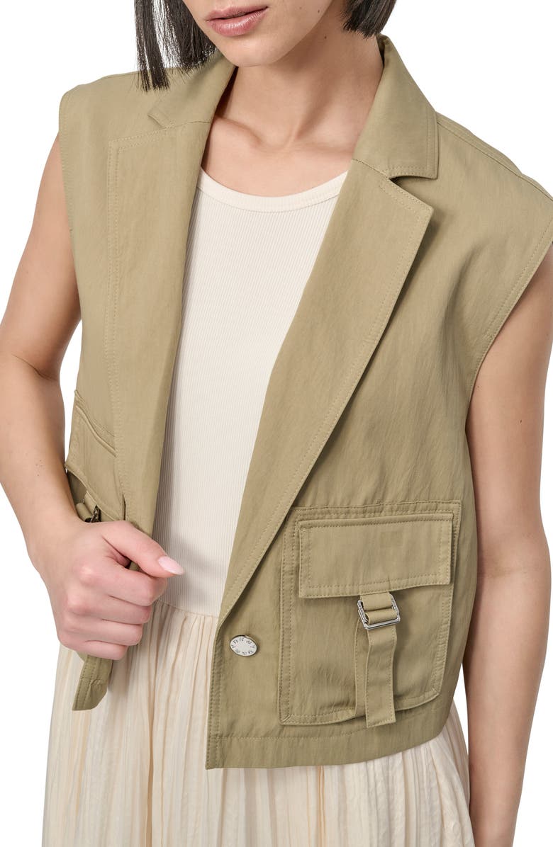 DKNY Tumble Twill Cargo Vest, Alternate, color, 