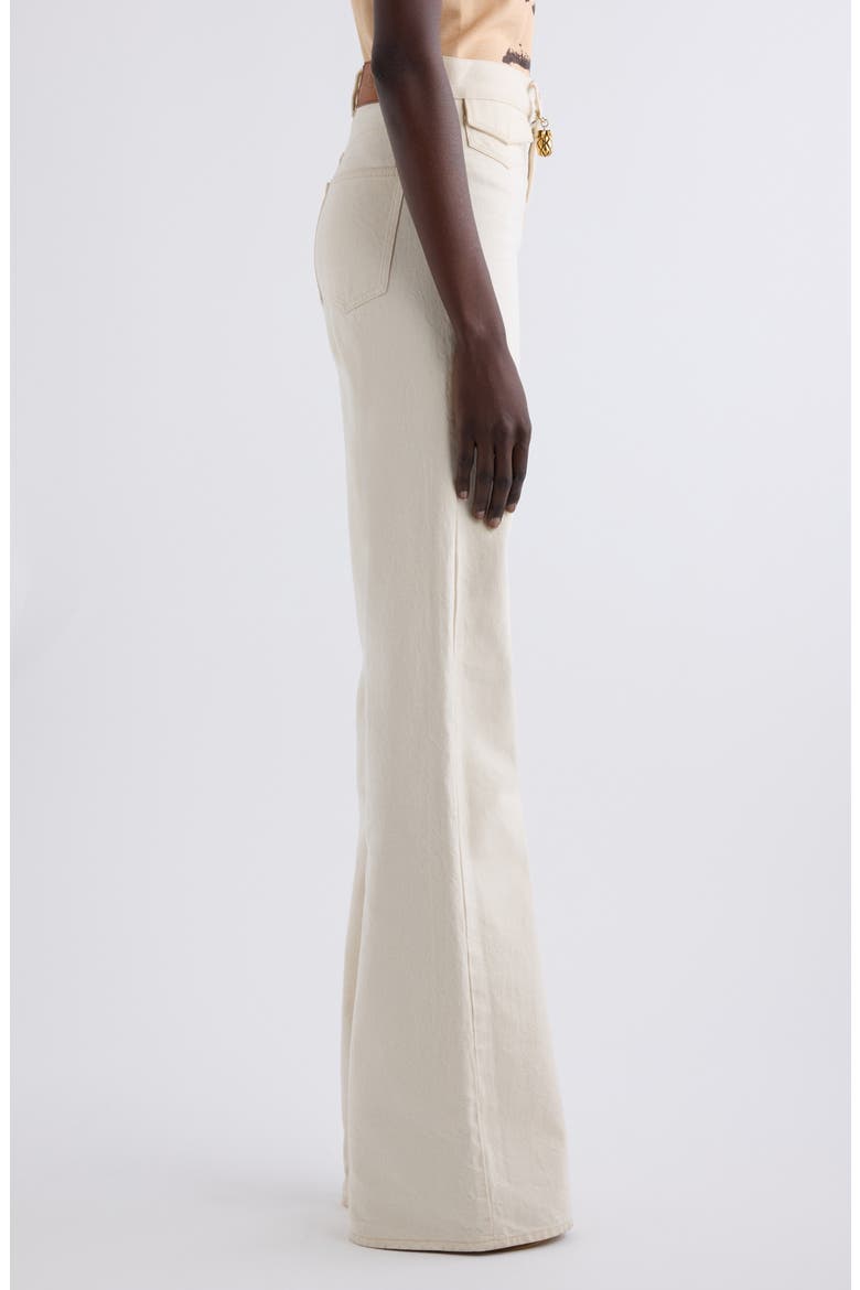 Pineapple Charm High Waist Twill Pants, Alternate, color, EDEN WHITE