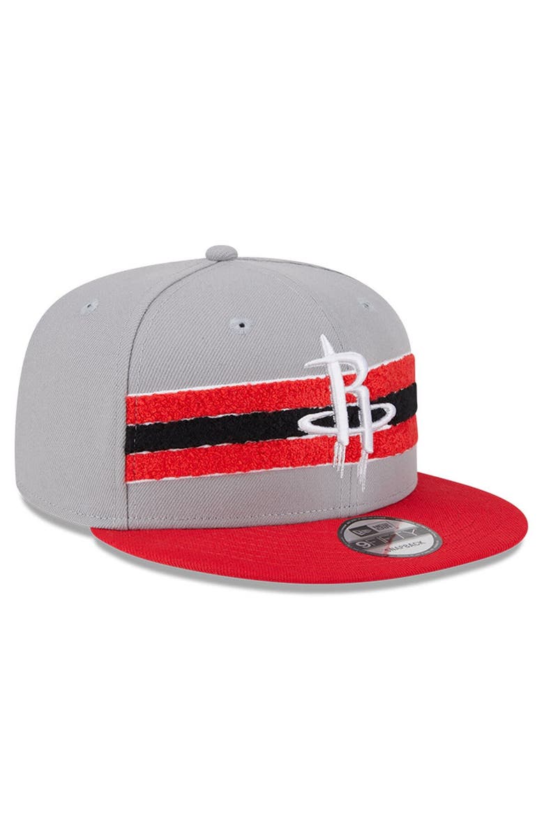 New Era Men's New Era Gray Houston Rockets Chenille Band 9FIFTY Snapback Hat, Alternate, color, Gray