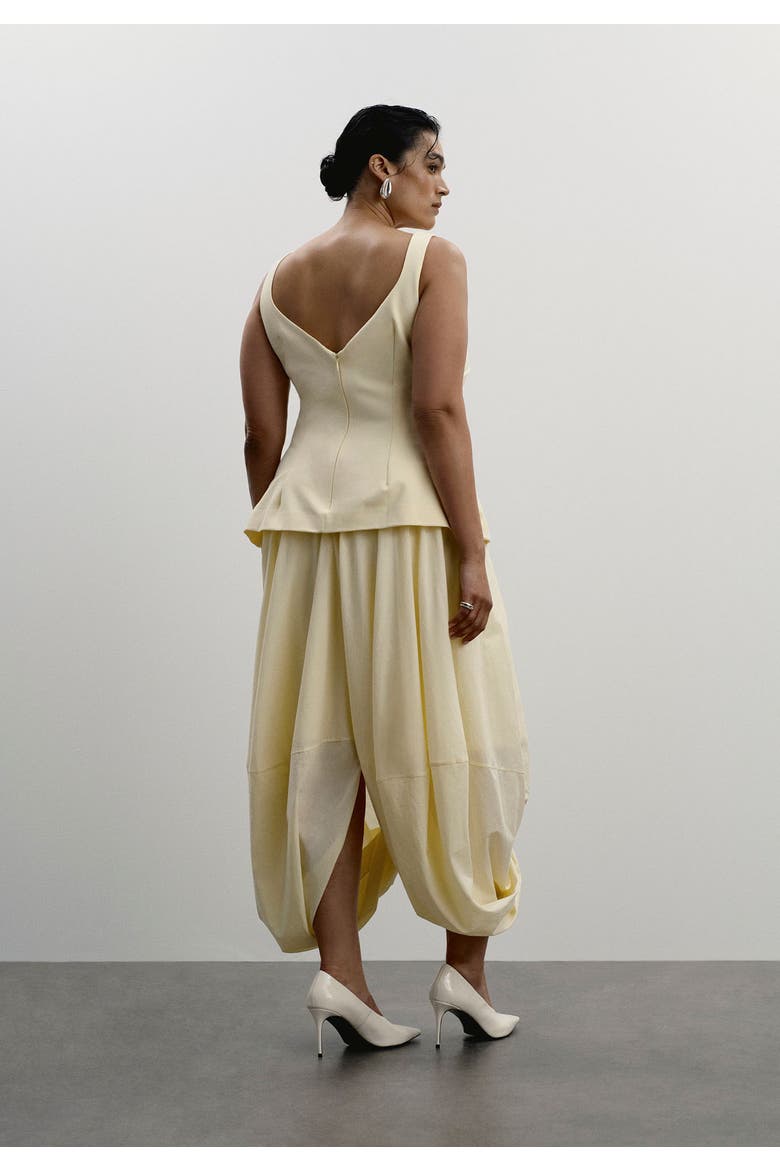 Draped Hem Maxi Dress, Alternate, color, DOUBLE CREAM