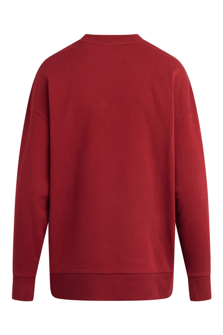 Collegiate Cotton Blend Sweatshirt, Alternate, color, COLLEGIATE RED