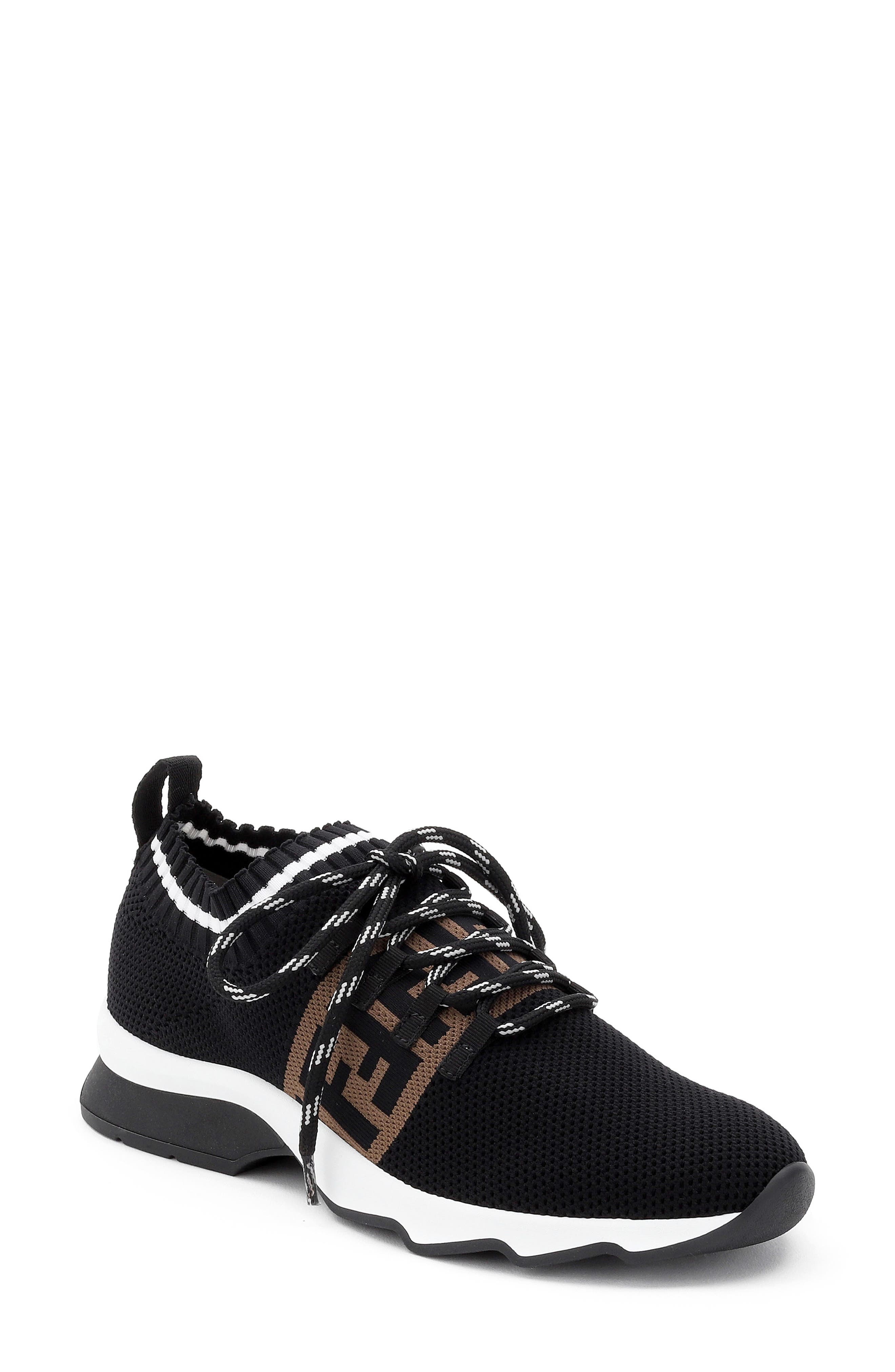 Fendi FF Logo Knit Sneaker, Main, color, 