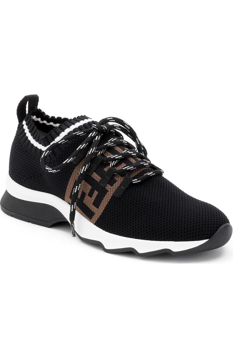Fendi FF Logo Knit Sneaker, Main, color,