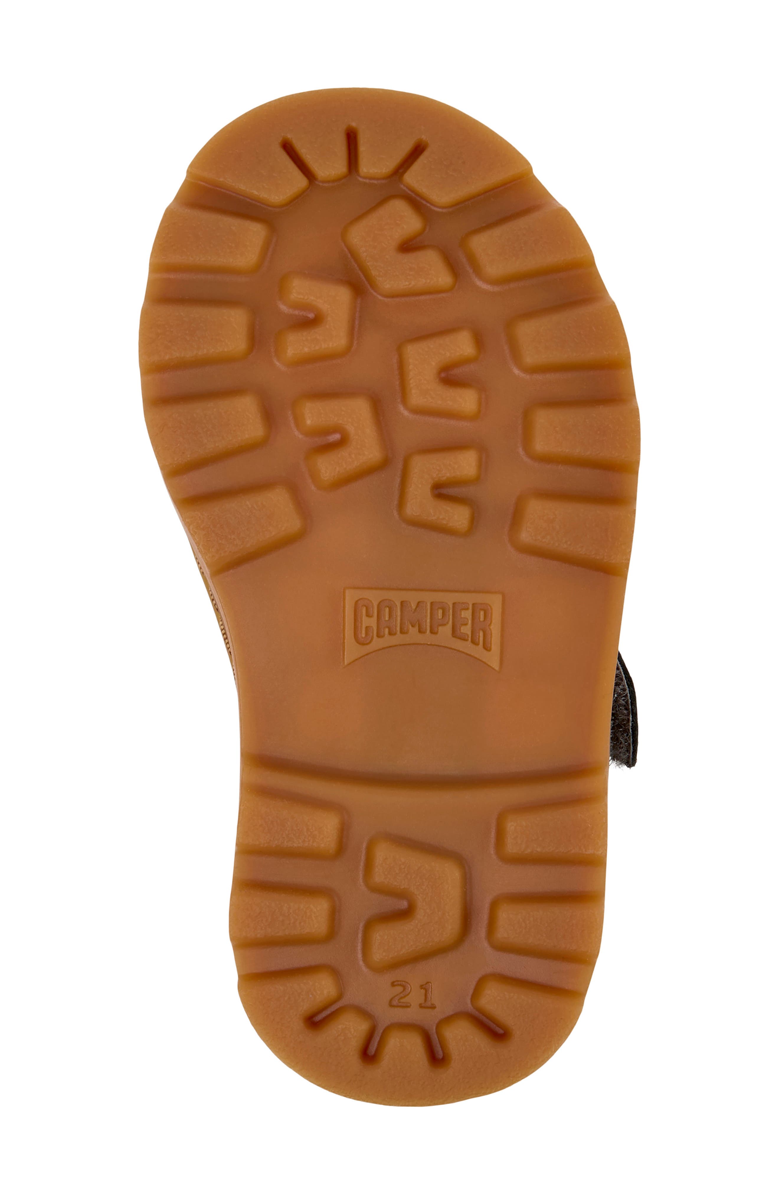 Camper Kids' Brutus T-Strap Flat, Alternate, color, Dark Gray