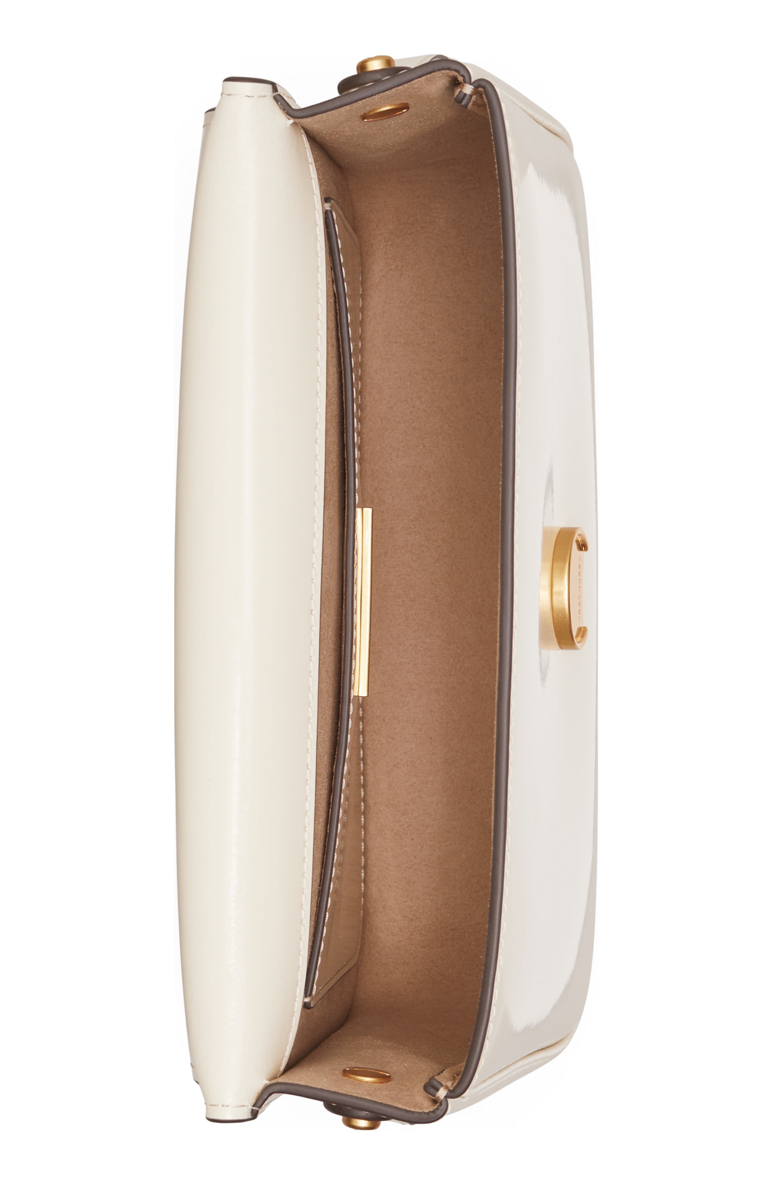 Tory Burch Robinson Spazzolato Leather Shoulder Bag, Alternate, color, Shea Butter