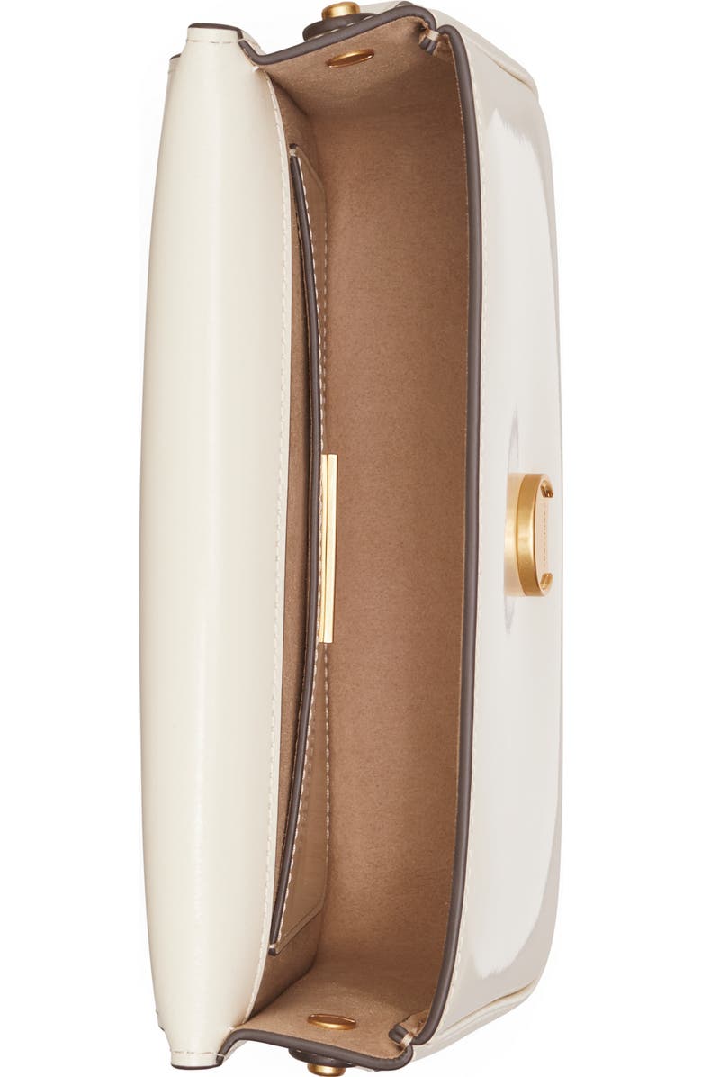 Tory Burch Robinson Spazzolato Leather Shoulder Bag, Alternate, color, Shea Butter