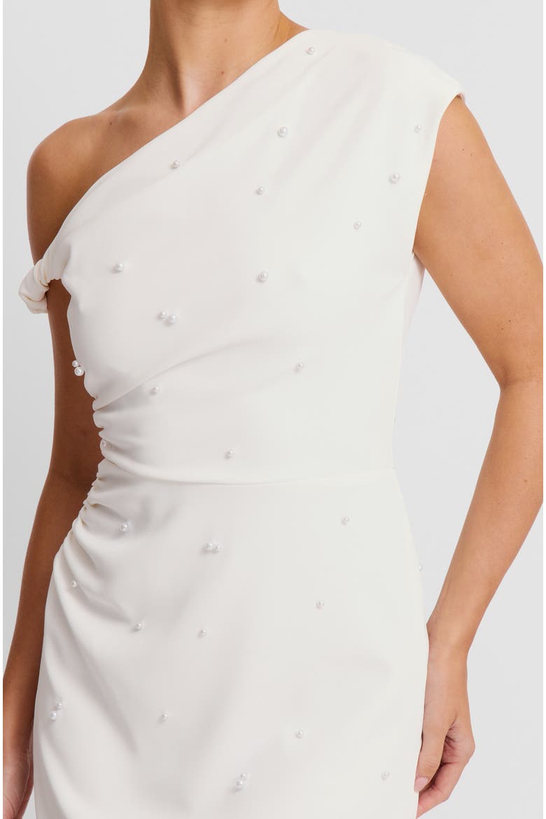 Asymmetric Bardot Mini Dress, Alternate, color, White