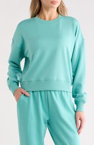MARIKA Abby Crewneck Crop Sweatshirt