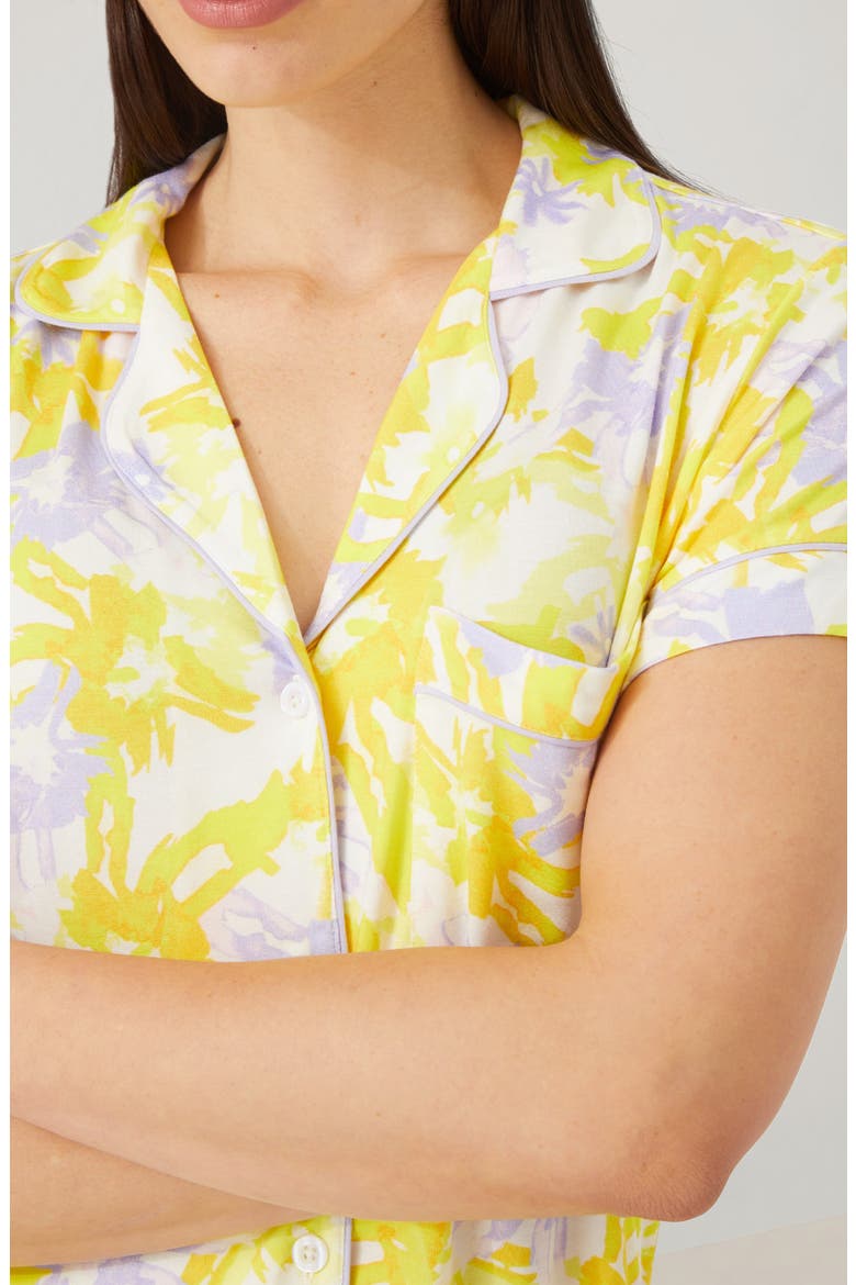 Jenna Shorts Pajamas, Alternate, color, PAINTERLY PETALS