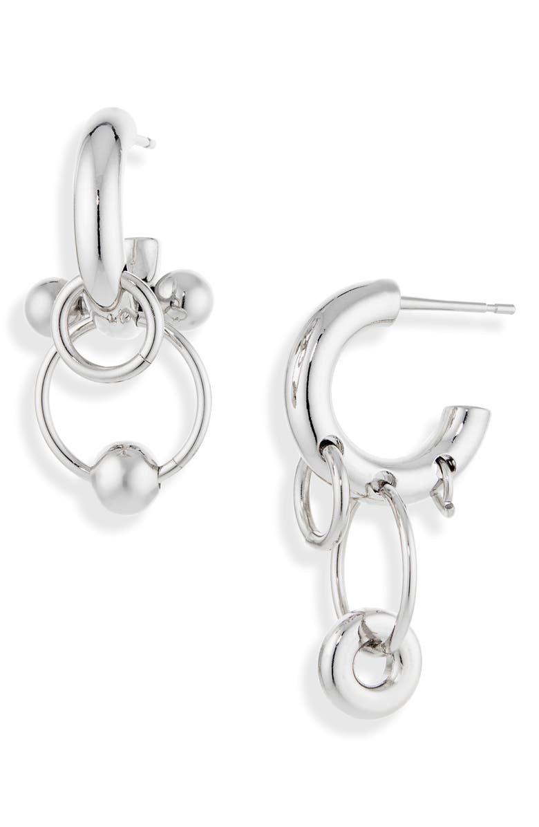 Justine Clenquet Cecilia Pierced Mismatched Hoop Earrings, Main, color, 