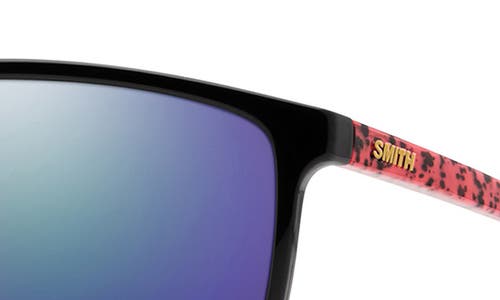 Smith Mono Lake 63m Oversize Chromapop™ Polarized Round Sunglasses In Wild Child/violet Mirror