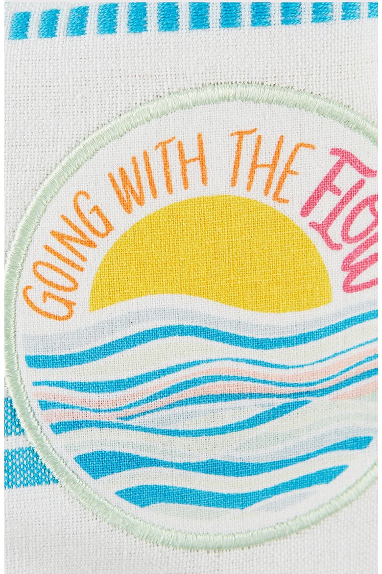 Going With The Flow Cotton Apron, Alternate, color, BLUE