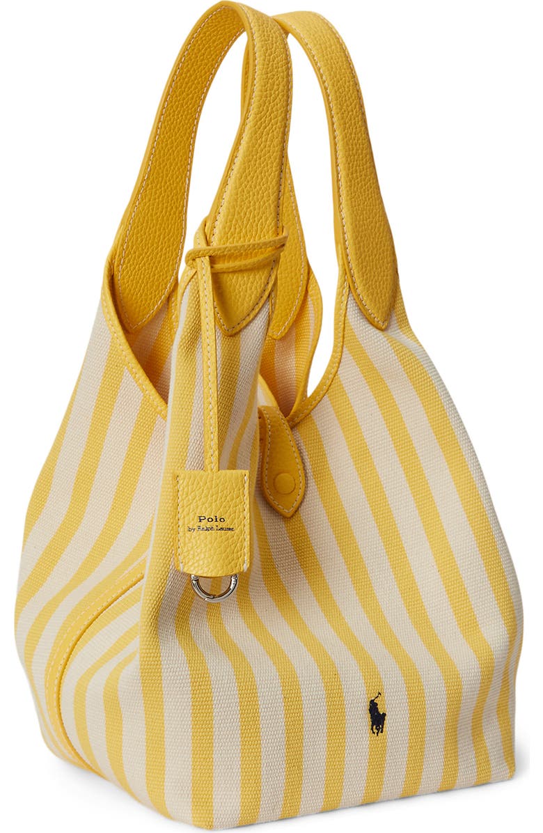 Polo Ralph Lauren Play Stripe Canvas Tote, Alternate, color, Collegiate Yellow / White