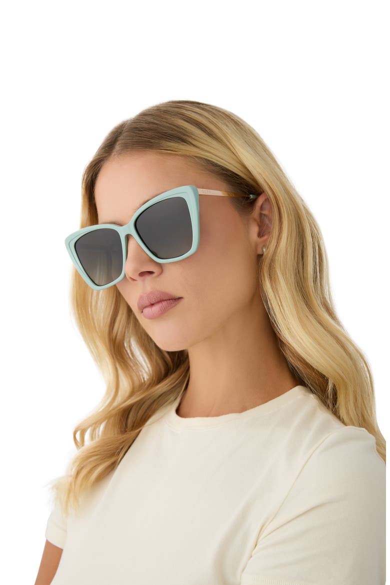 Becky II 56mm Cat Eye Sunglasses, Alternate, color, GREY GRADIENT