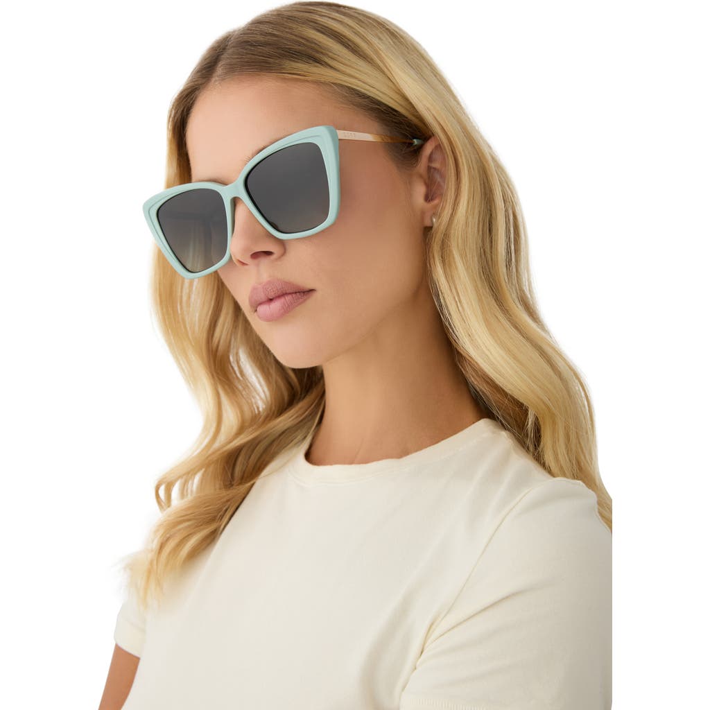 Diff Becky Ii 56mm Cat Eye Sunglasses In Grey Gradient