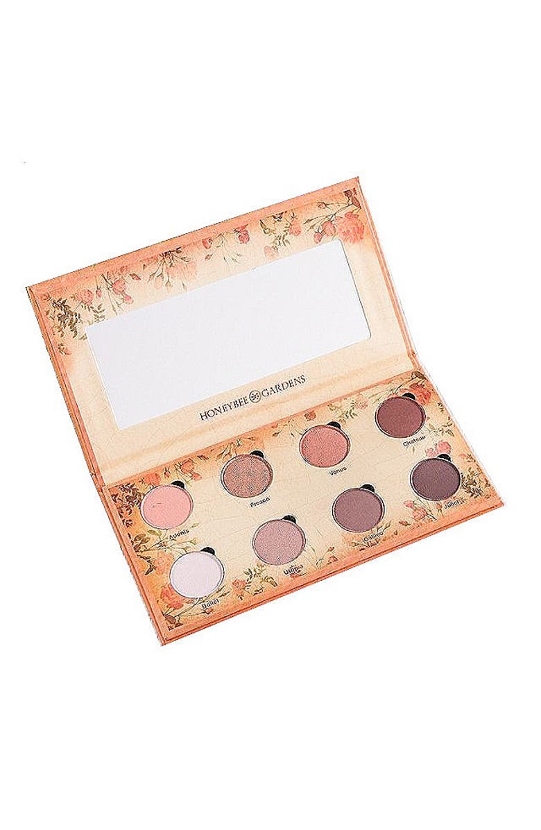 HONEYBEE GARDENS Nude Renaissance Refillable Eye Shadow Palette, Main, color, Nuderen