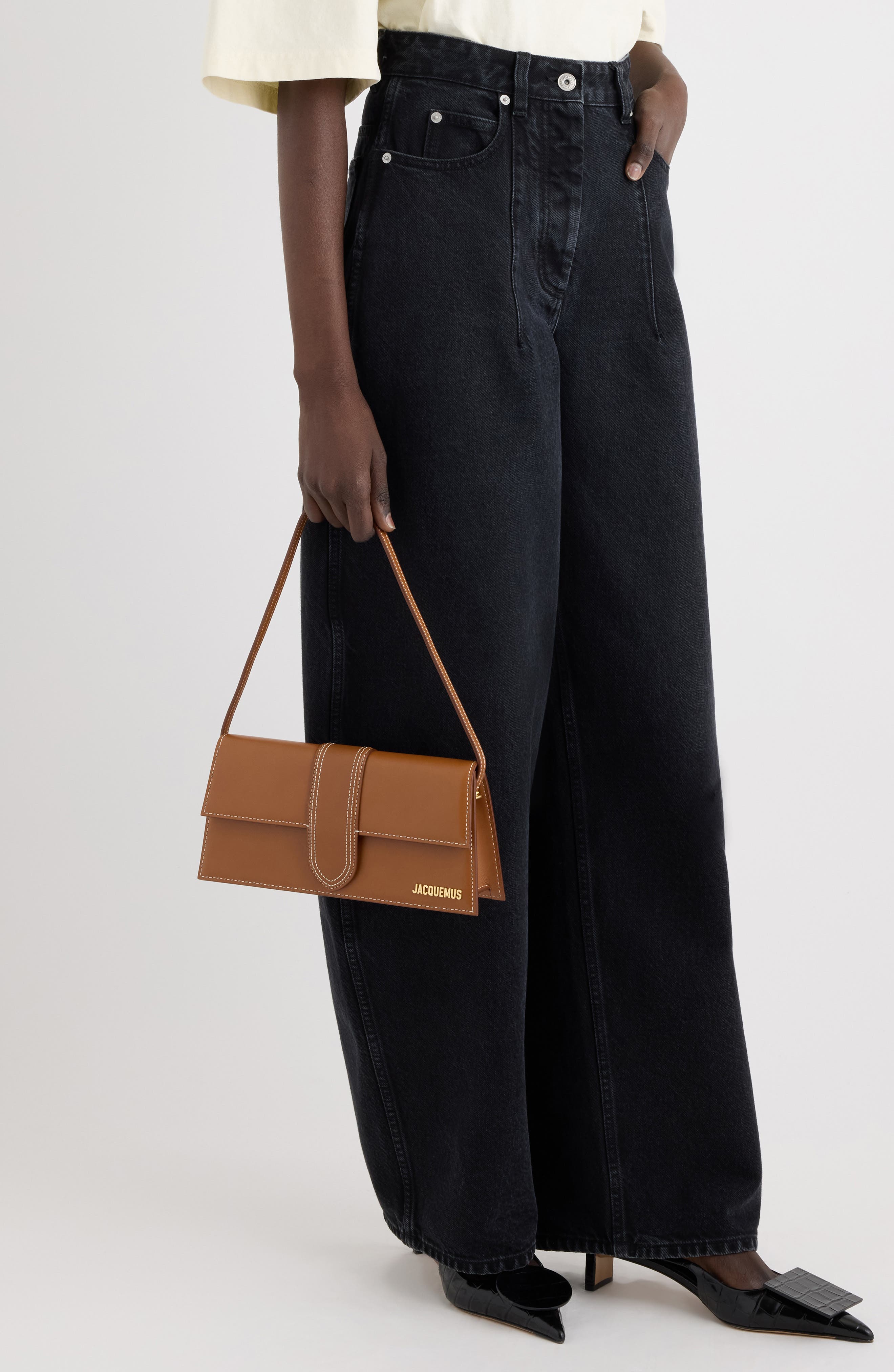 Jacquemus Le Bambino Long Shoulder Bag, Alternate, color, Light Brown 2 811