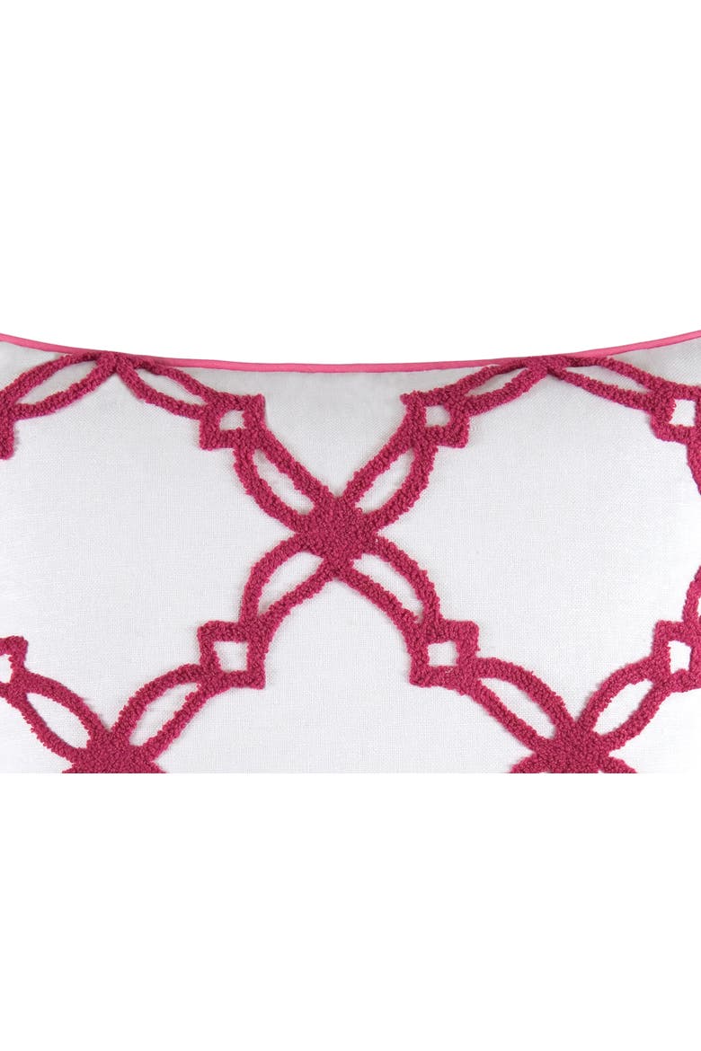 Kendall Geo Tufted Pillow, 18" x 18", Alternate, color, Pink