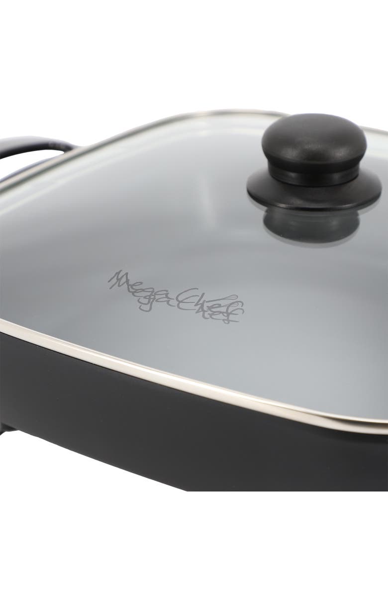 Megachef 11.81 Inch Electric Skillet with Non-Stick Coating in Black, Alternate, color, Black
