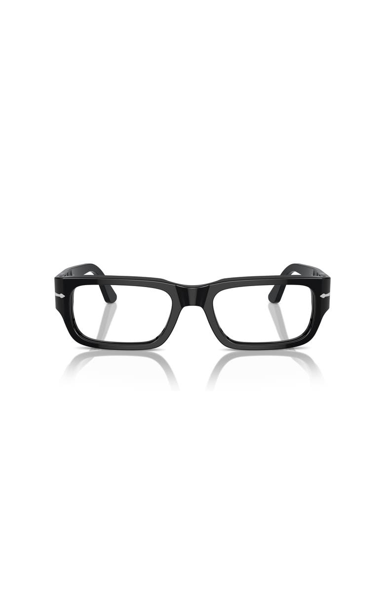 Persol 55mm Rectangle optical glasses, Alternate, color, Black