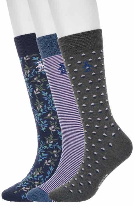 Original Penguin Split Dot Assorted 3-Pack Crew Socks