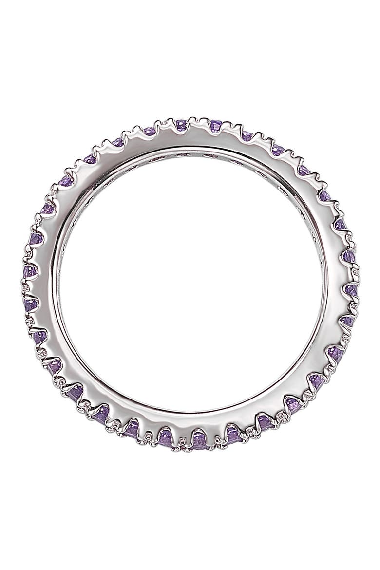 Purple CZ Eternity Band Ring, Alternate, color, PURPLE